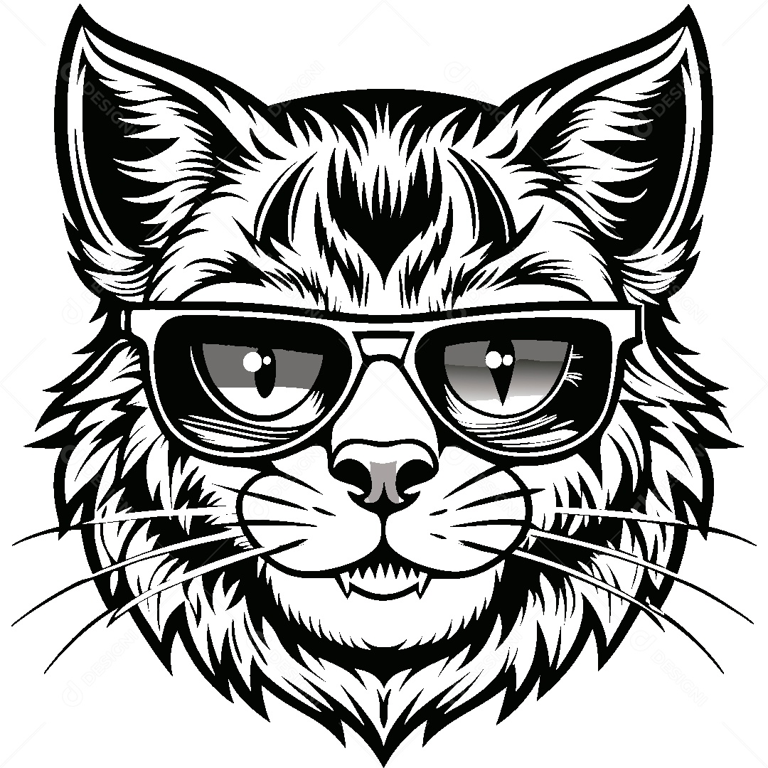 Modelo de Logo de Gato Vetor EPS