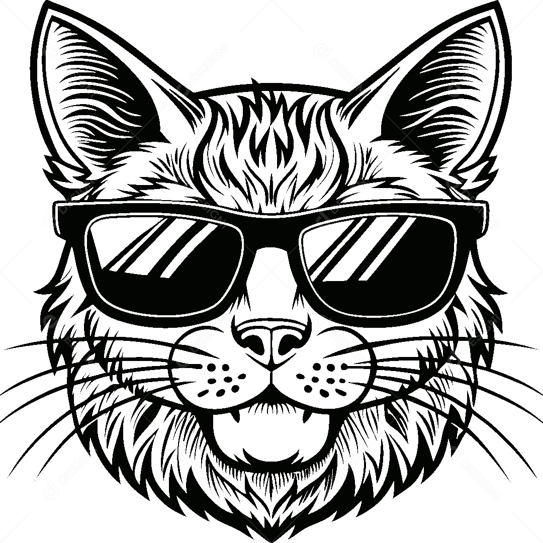 Modelo de Logo de Gato Vetor EPS