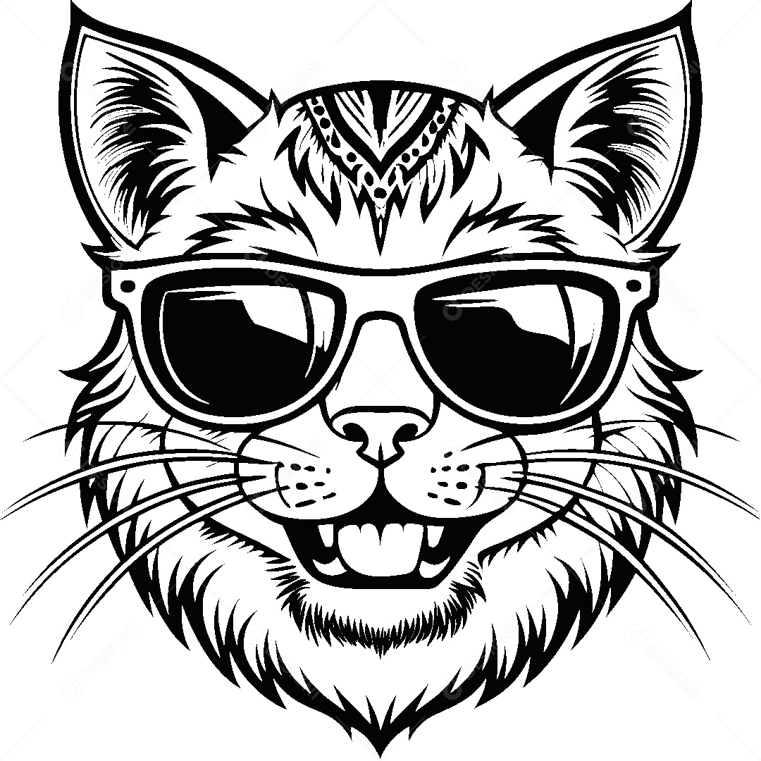Modelo de Logo de Gato Vetor EPS