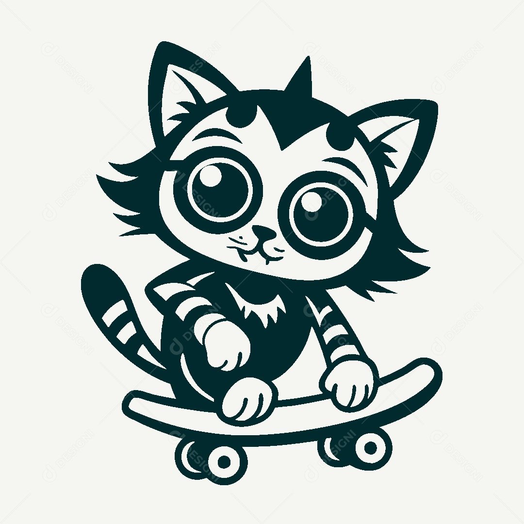 Modelo de Logo de Gato Vetor EPS