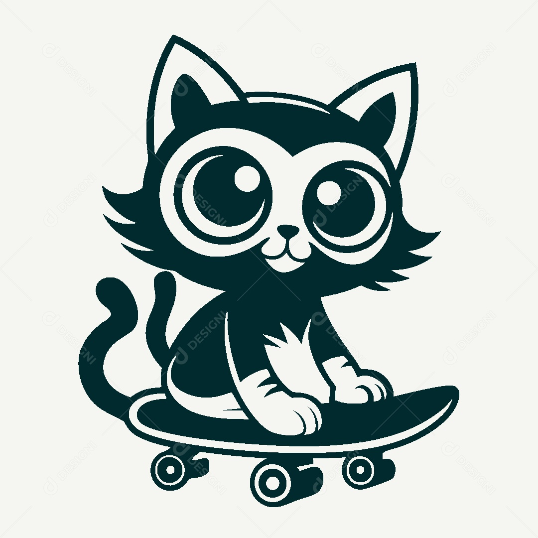 Modelo de Logo de Gato Vetor EPS