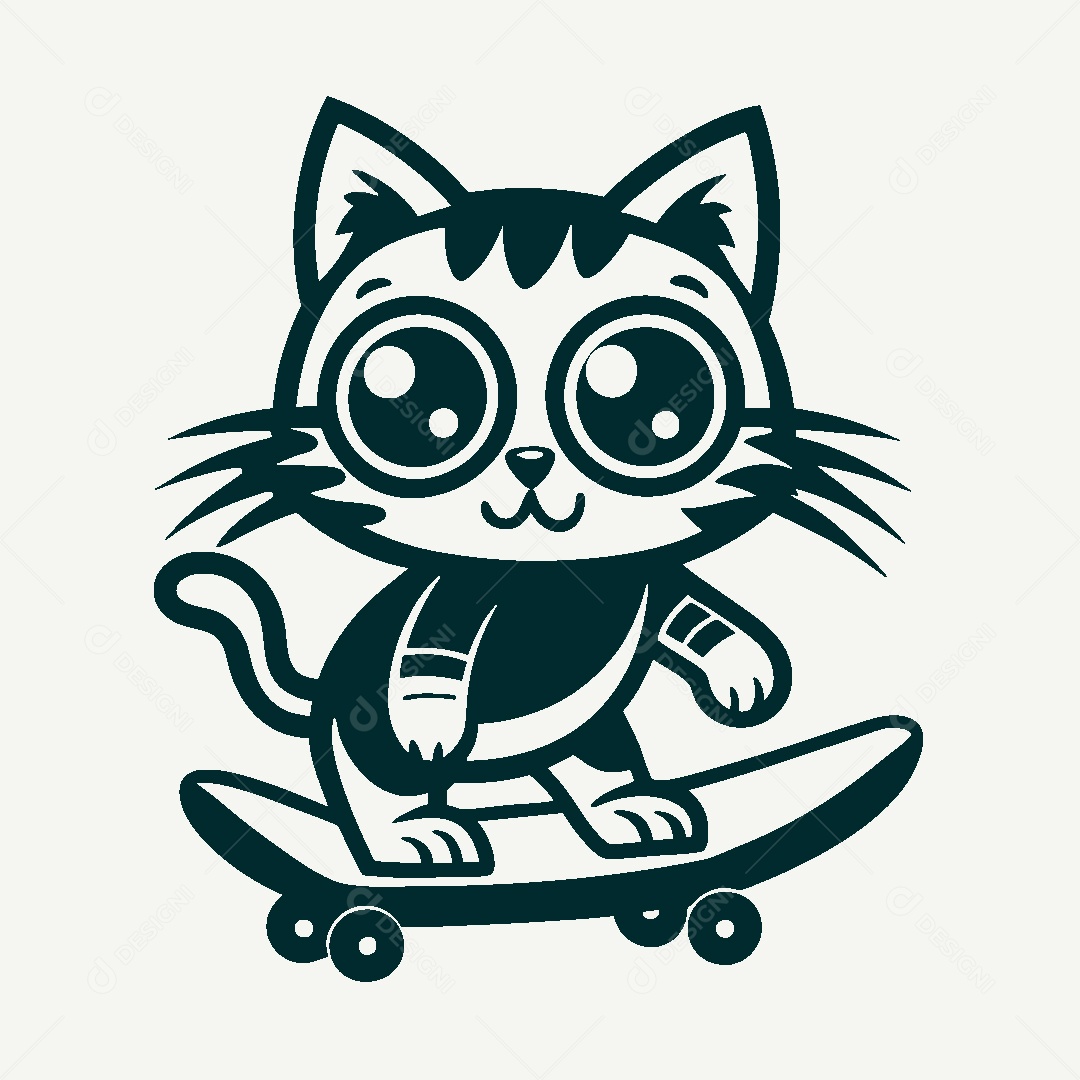 Modelo de Logo de Gato Vetor EPS