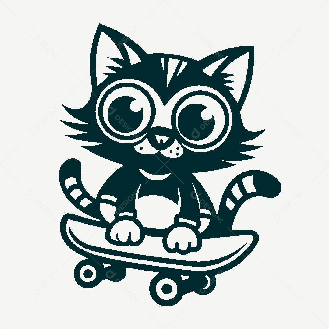 Modelo de Logo de Gato Vetor EPS