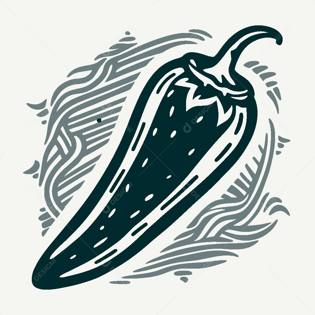 Modelo de Logo de Pimenta Vetor EPS