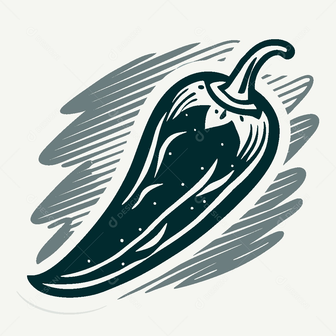 Modelo de Logo de Pimenta Vetor EPS