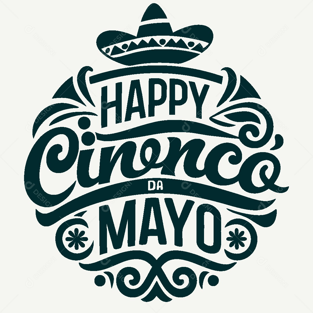 Lettering Dia da Independência Do México Vetor EPS