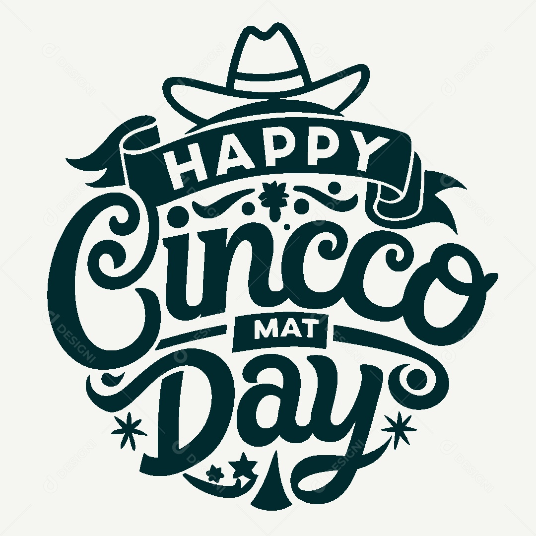 Lettering Dia da Independência Do México Vetor EPS