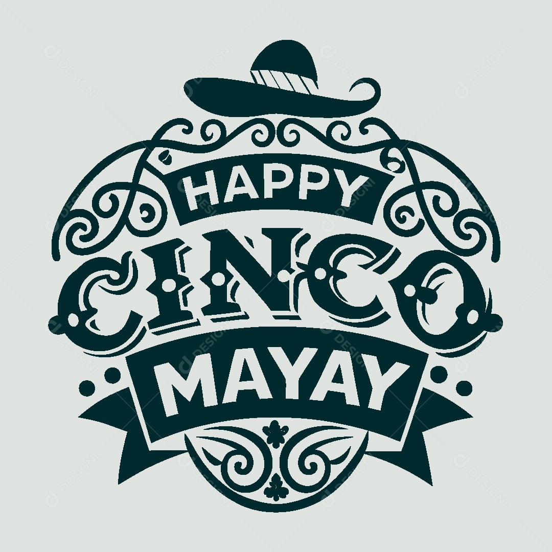 Lettering Dia da Independência Do México Vetor EPS