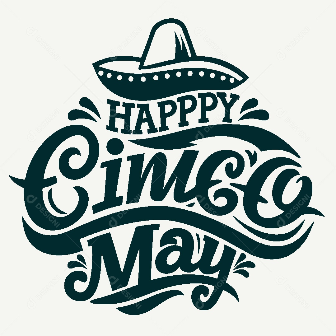 Lettering Dia da Independência Do México Vetor EPS