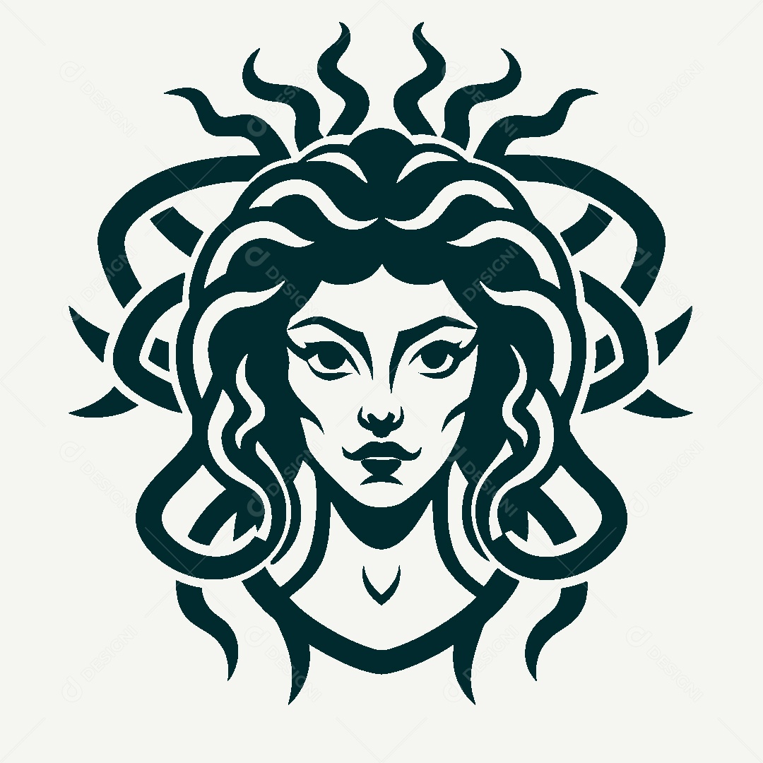 Modelo de Logo Medusa Vetor EPS