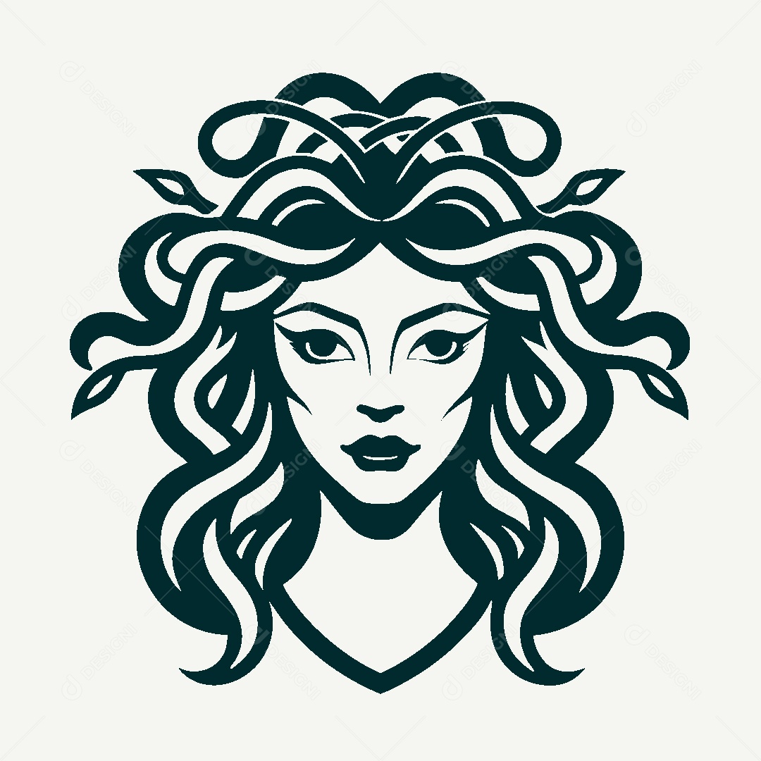 Modelo de Logo Medusa Vetor EPS
