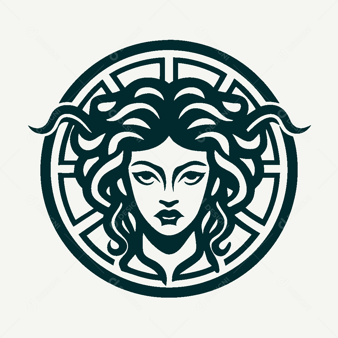 Modelo de Logo Medusa Vetor EPS