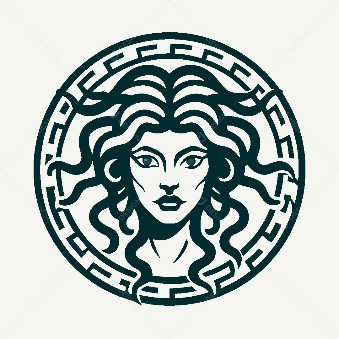 Modelo de Logo Medusa Vetor EPS