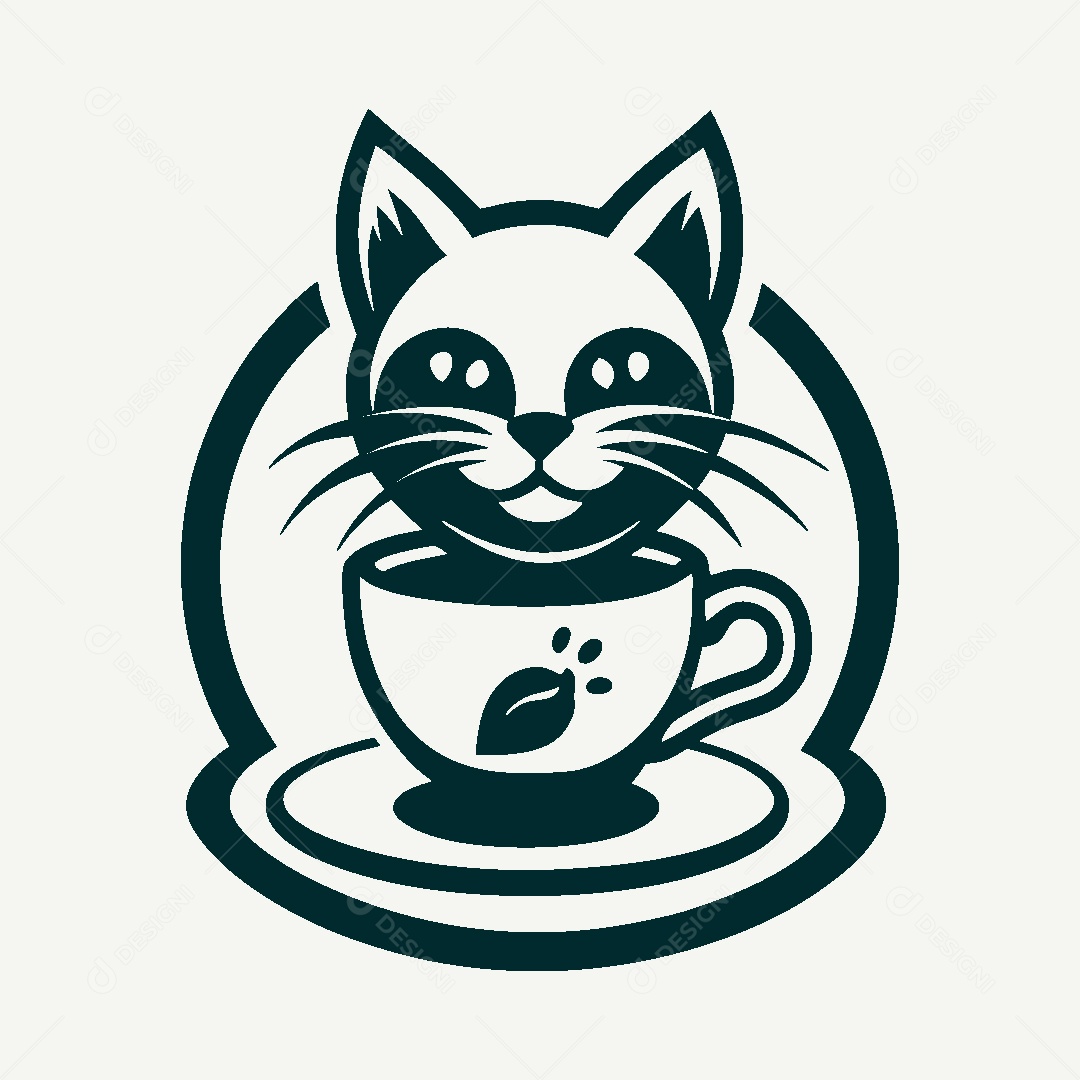 Modelo de Logo de Gato Vetor EPS