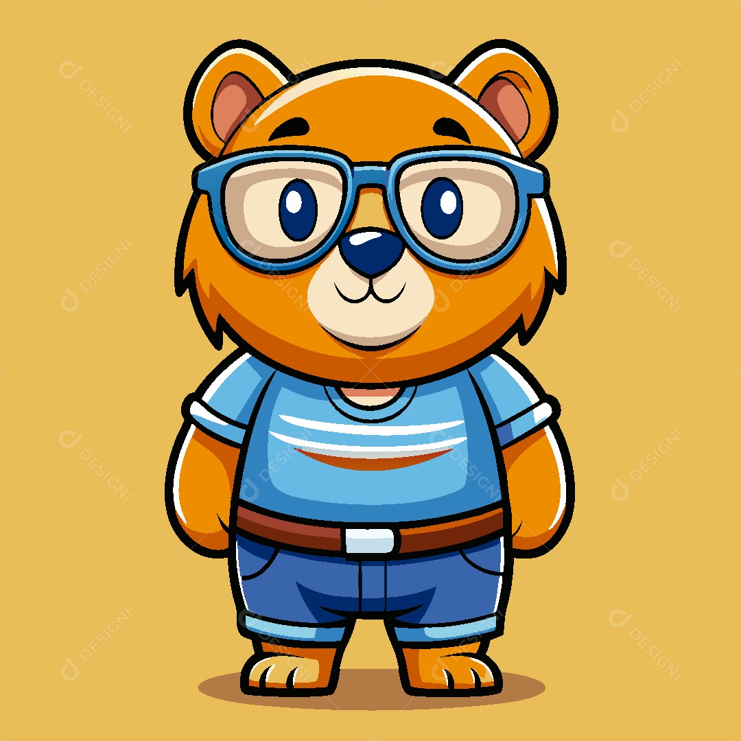 Urso Mascote Ilustração Vetor EPS