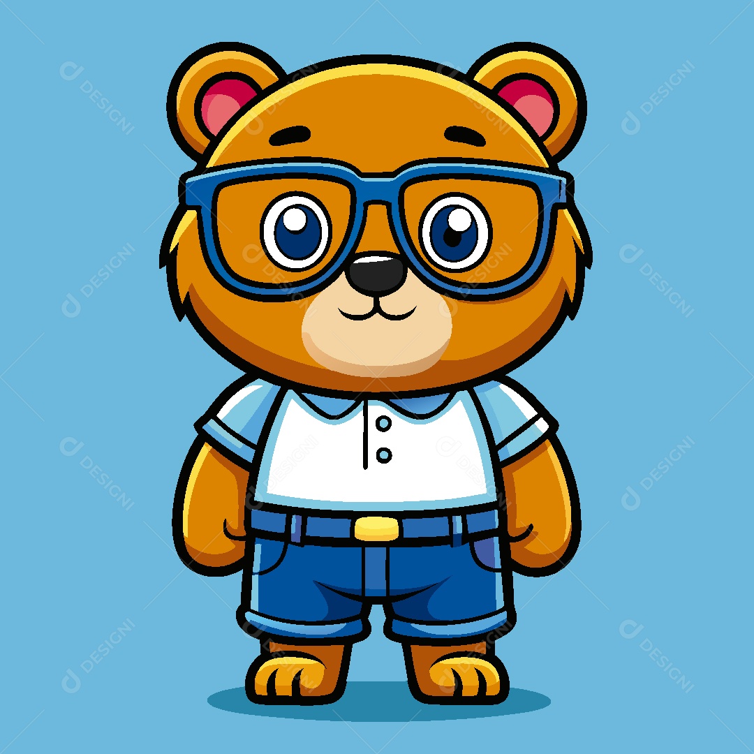 Urso Mascote Ilustração Vetor EPS