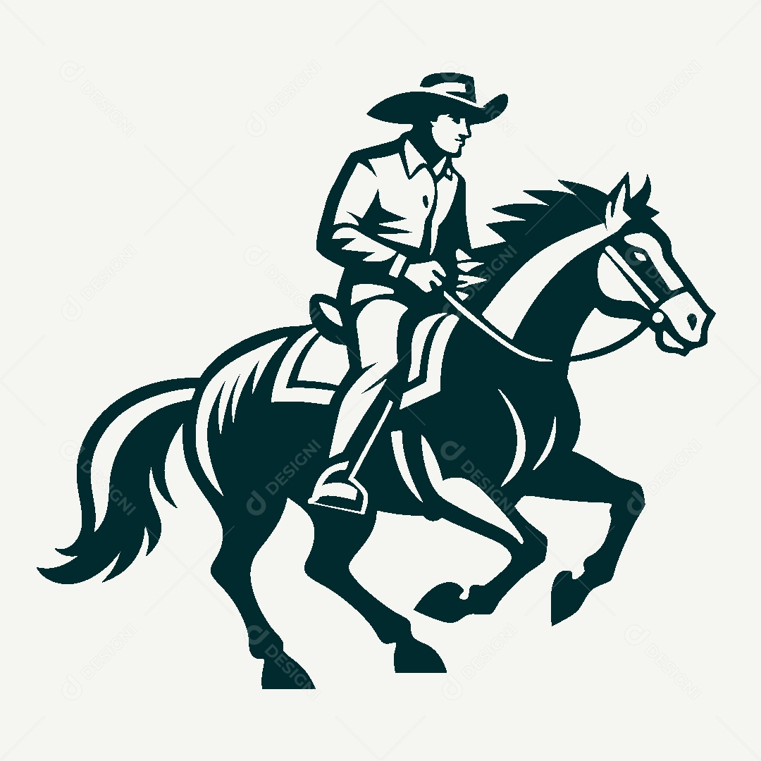 Modelo de Logo de Cavaleiro Vetor EPS