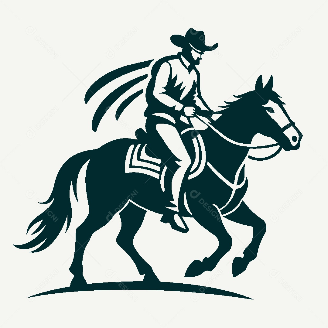 Modelo de Logo de Cavaleiro Vetor EPS