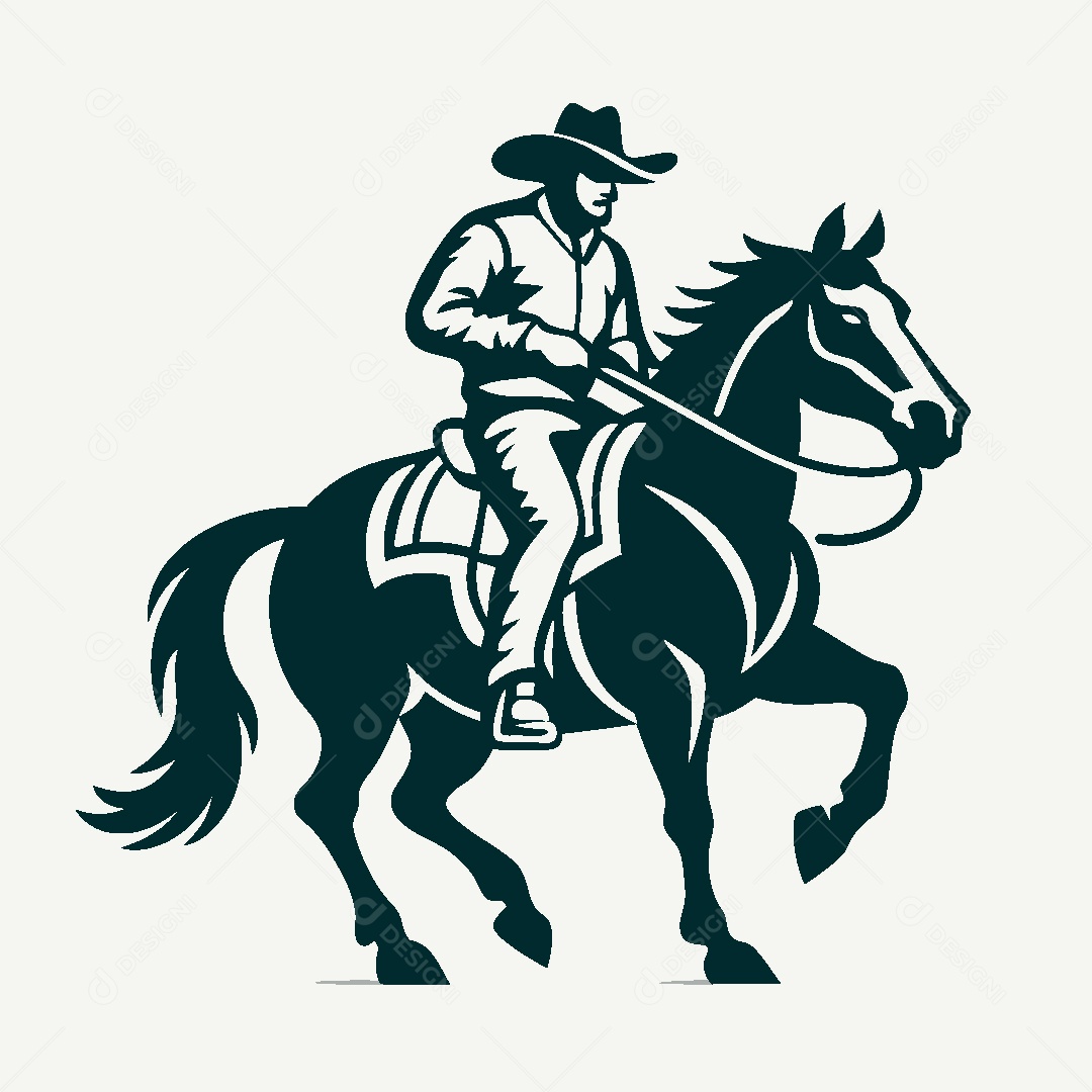 Modelo de Logo de Cavaleiro Vetor EPS