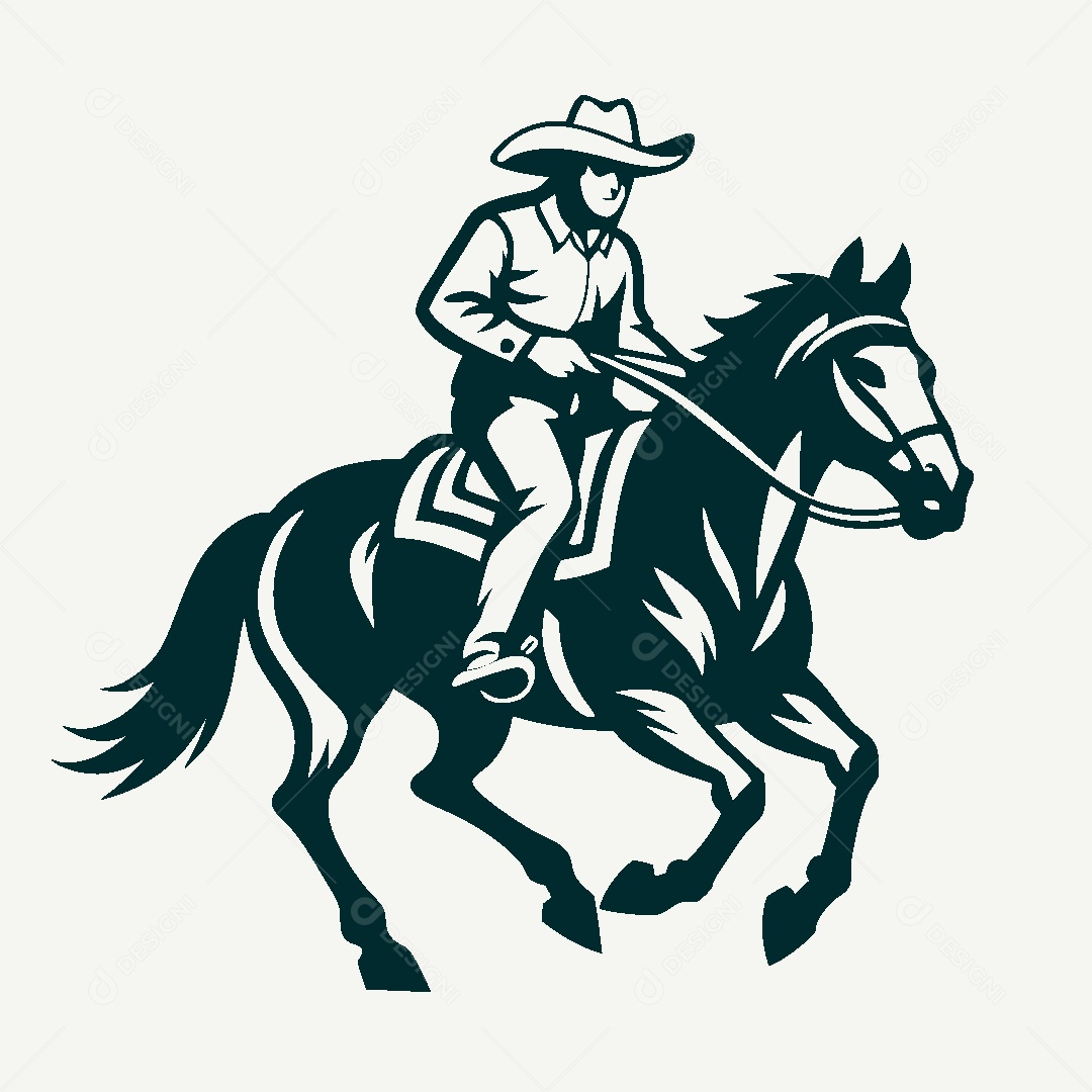 Modelo de Logo de Cavaleiro Vetor EPS