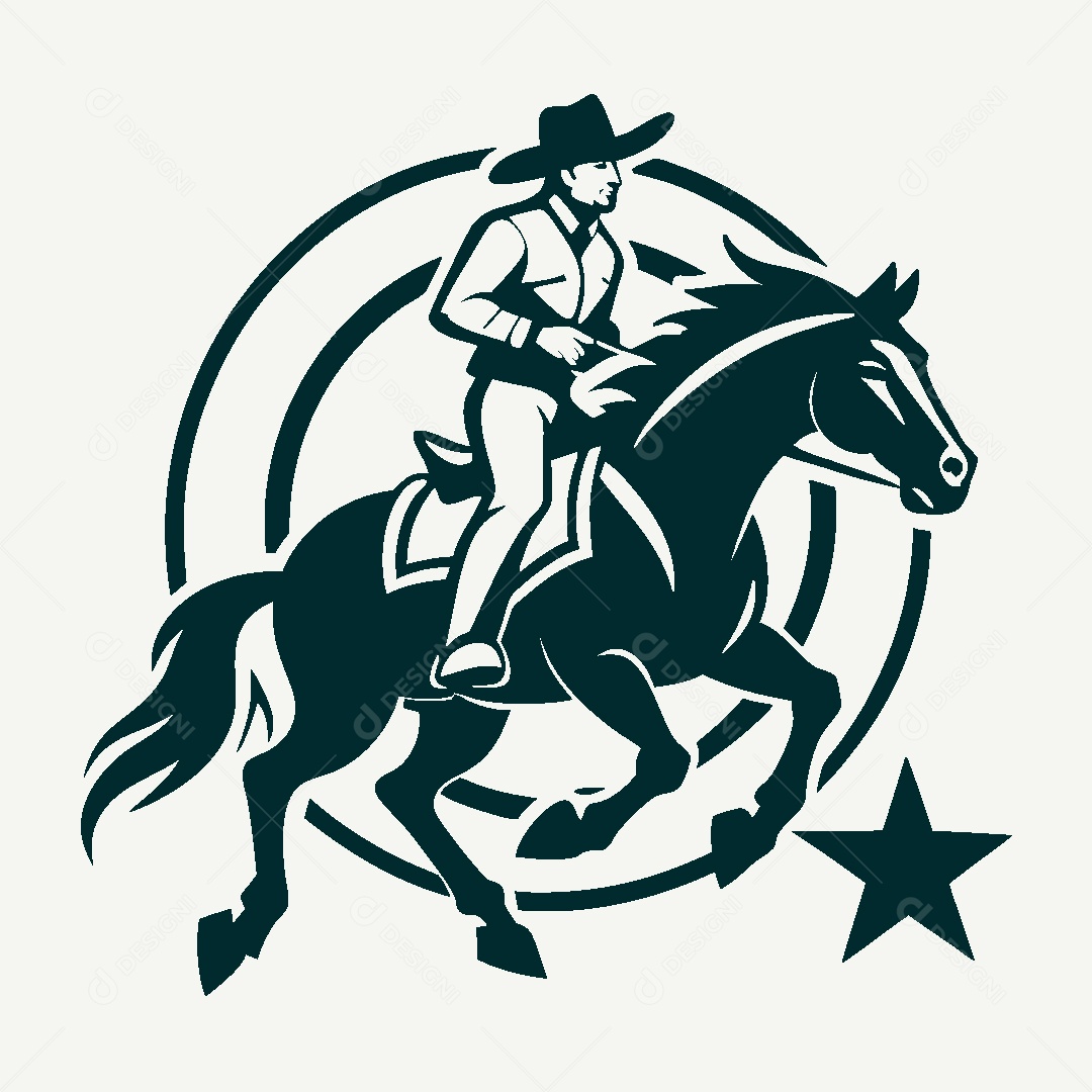 Modelo de Logo de Cavaleiro Vetor EPS