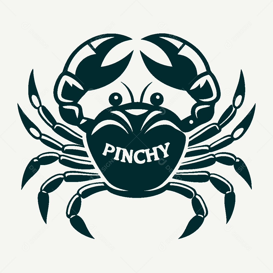 Modelo de Logo de Caranguejo Vetor EPS