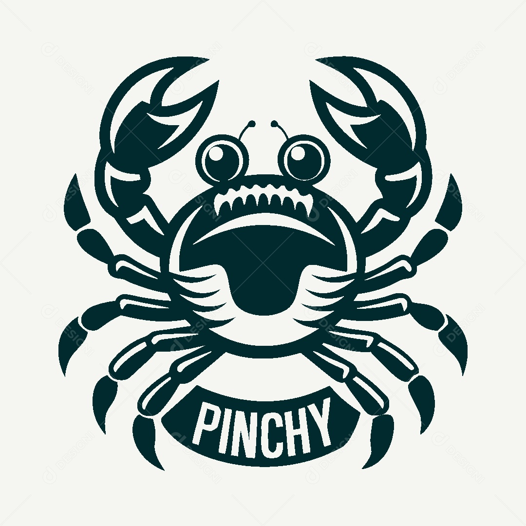 Modelo de Logo de Caranguejo Vetor EPS