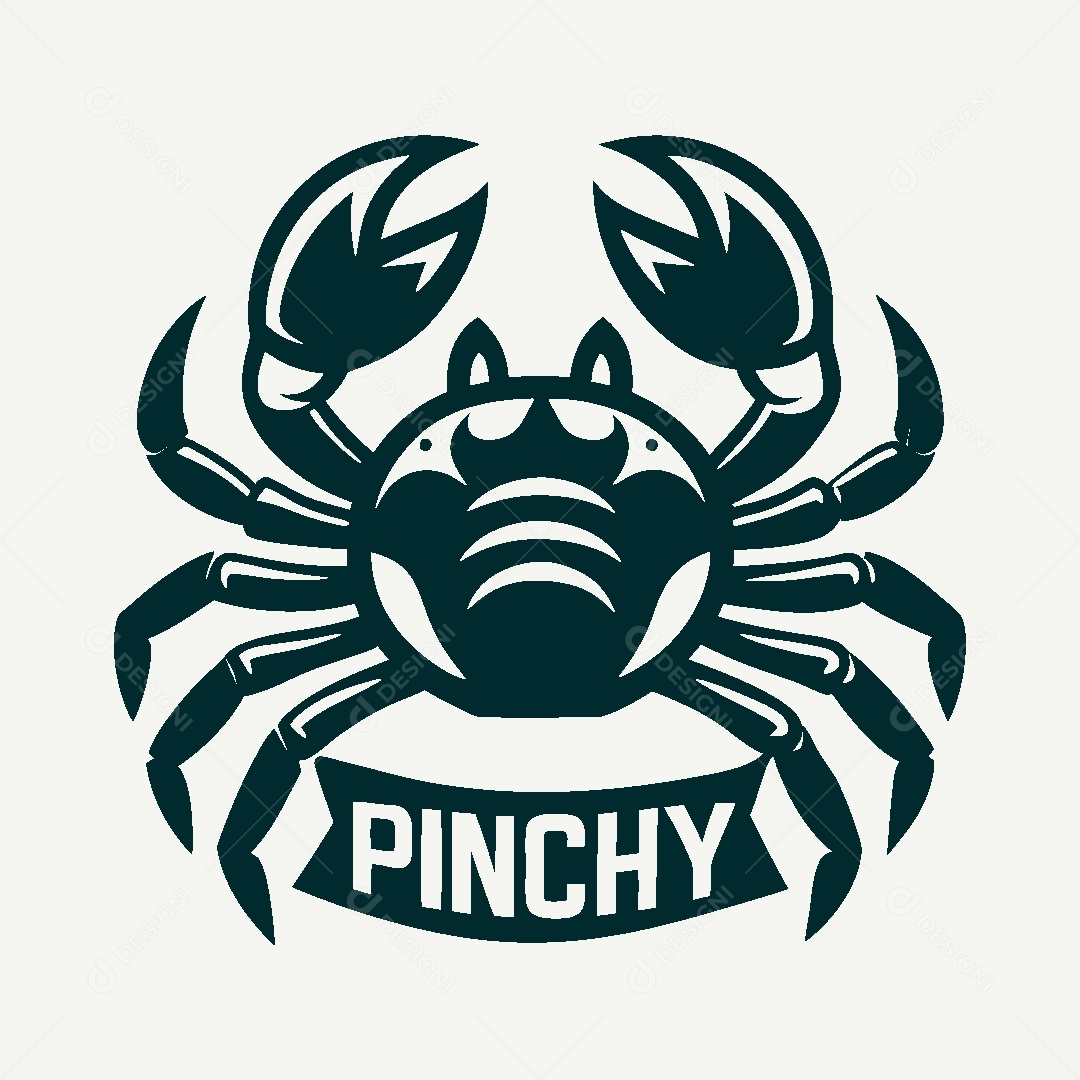 Modelo de Logo de Caranguejo Vetor EPS