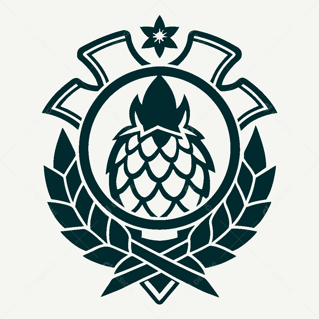 Modelo de Logo de Cerveja Artesanal Vetor EPS