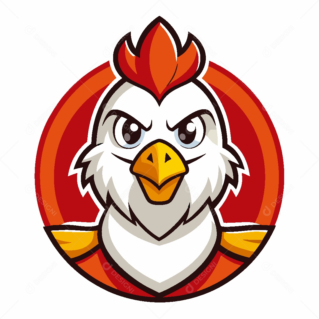 Frango Mascote Ilustração Vetor EPS