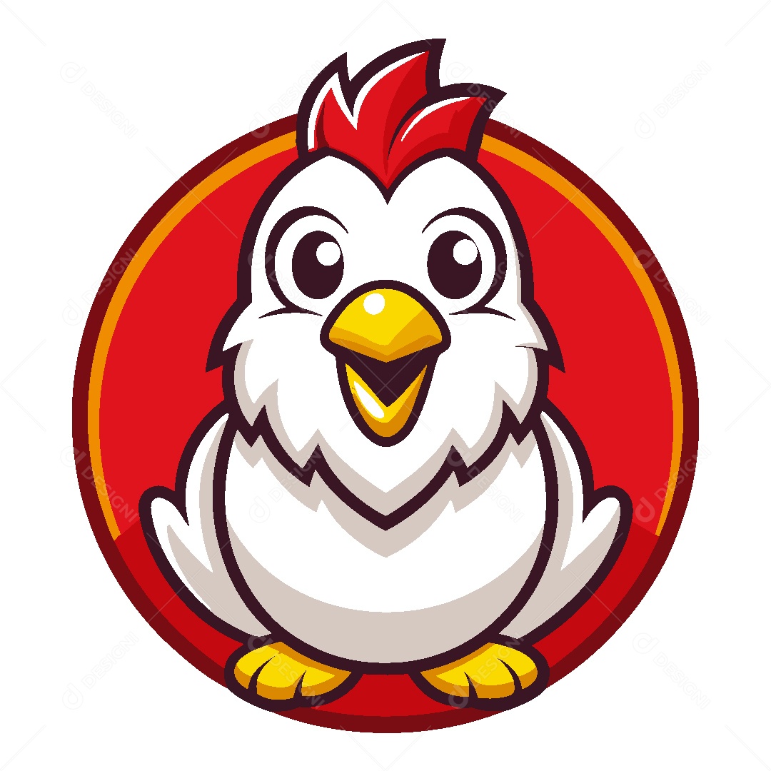 Frango Mascote Ilustração Vetor EPS