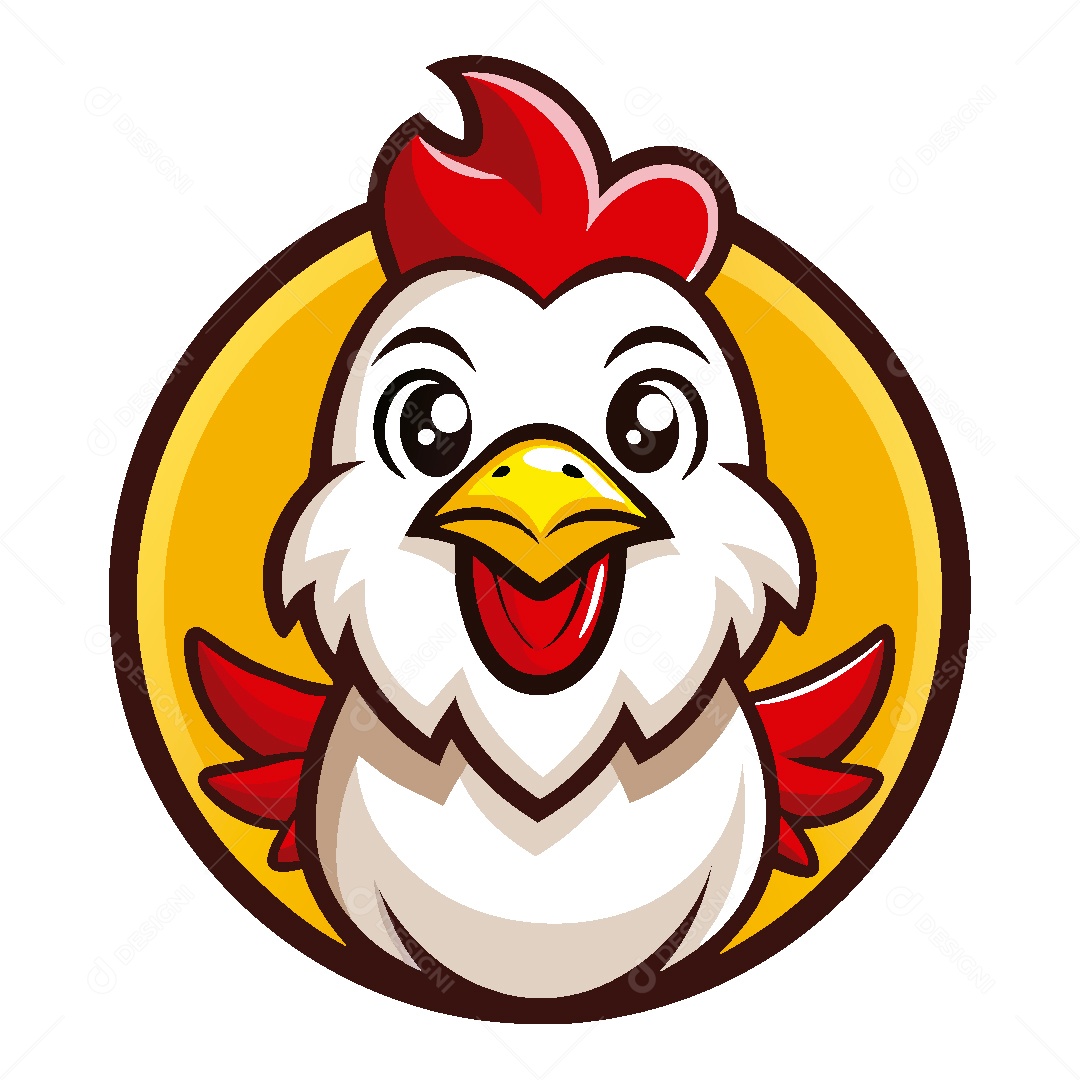 Frango Mascote Ilustração Vetor EPS