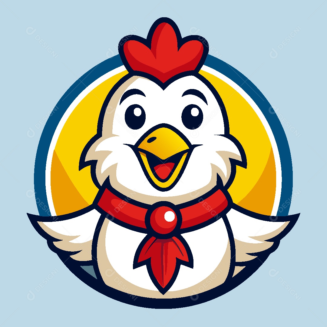 Frango Mascote Ilustração Vetor EPS