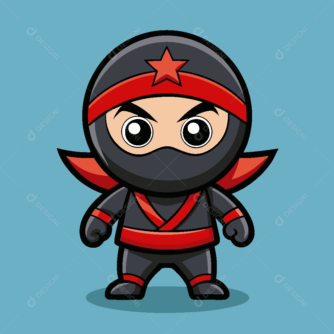 Ninja Personagem Ilustração Vetor EPS