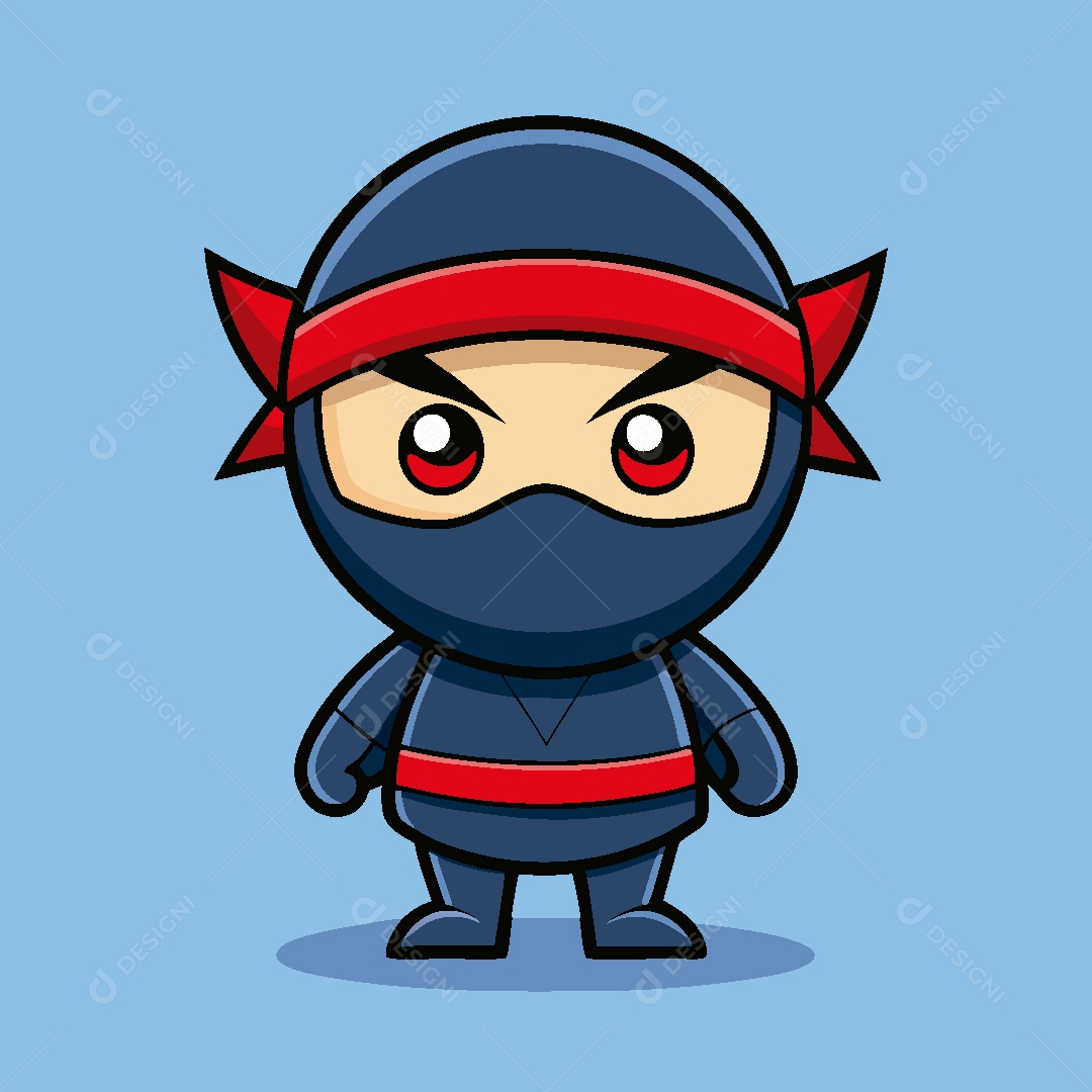 Ninja Personagem Ilustração Vetor EPS