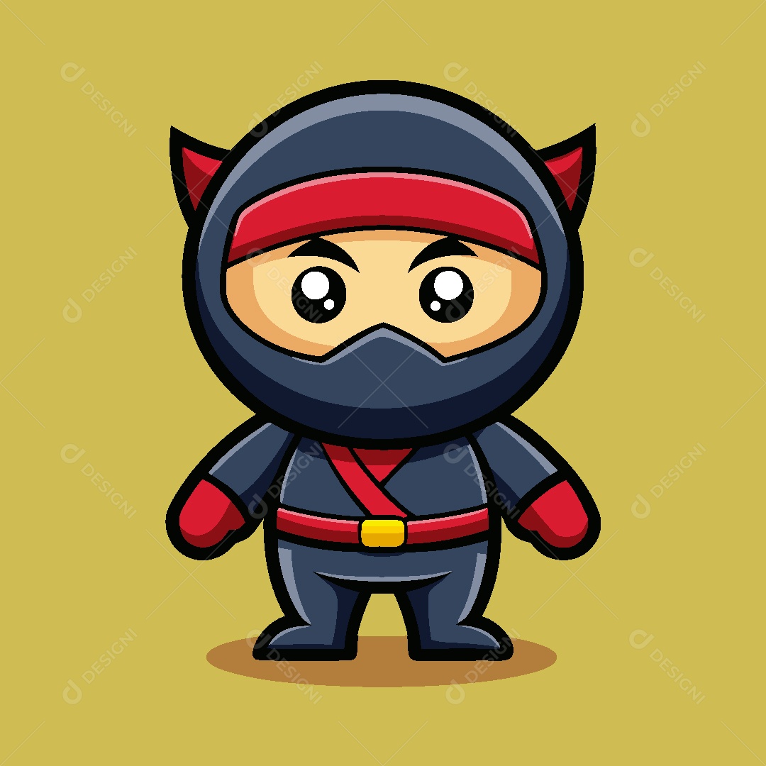 Ninja Personagem Ilustração Vetor EPS