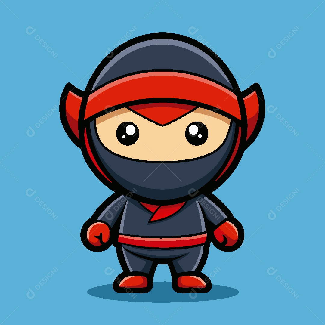 Ninja Personagem Ilustração Vetor EPS