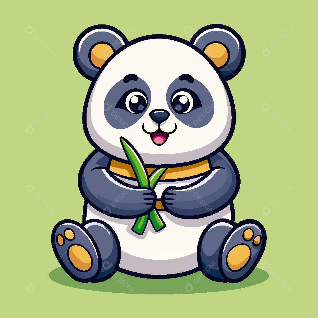 Urso Panda Personagem Ilustração Vetor EPS
