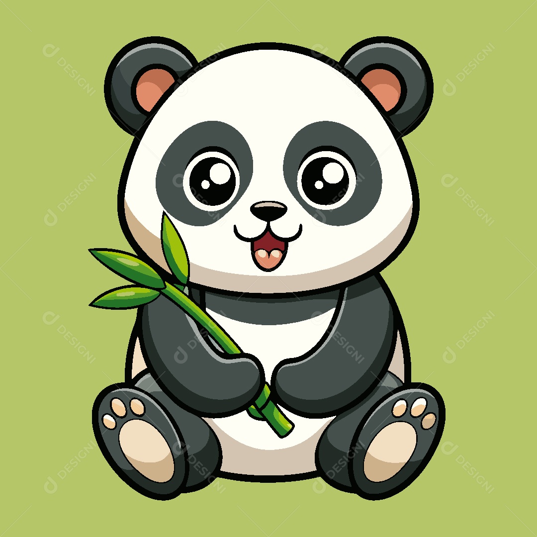 Urso Panda Personagem Ilustração Vetor EPS