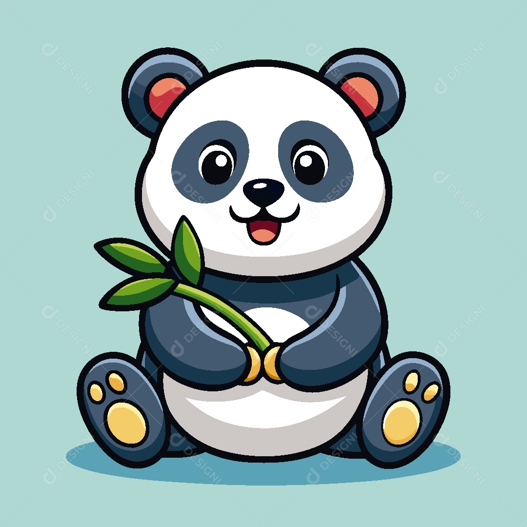 Urso Panda Personagem Ilustração Vetor EPS
