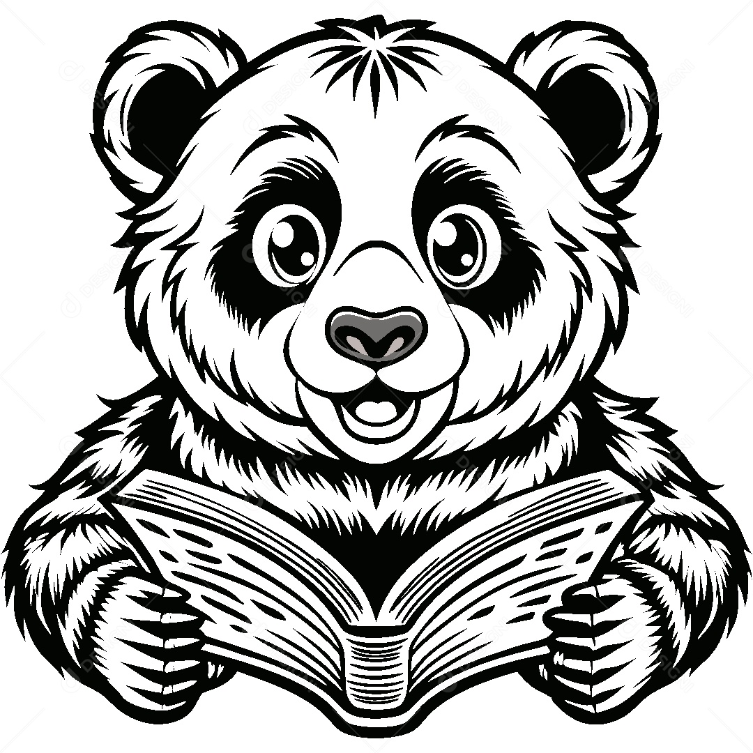 Urso Panda Personagem Ilustração Vetor EPS