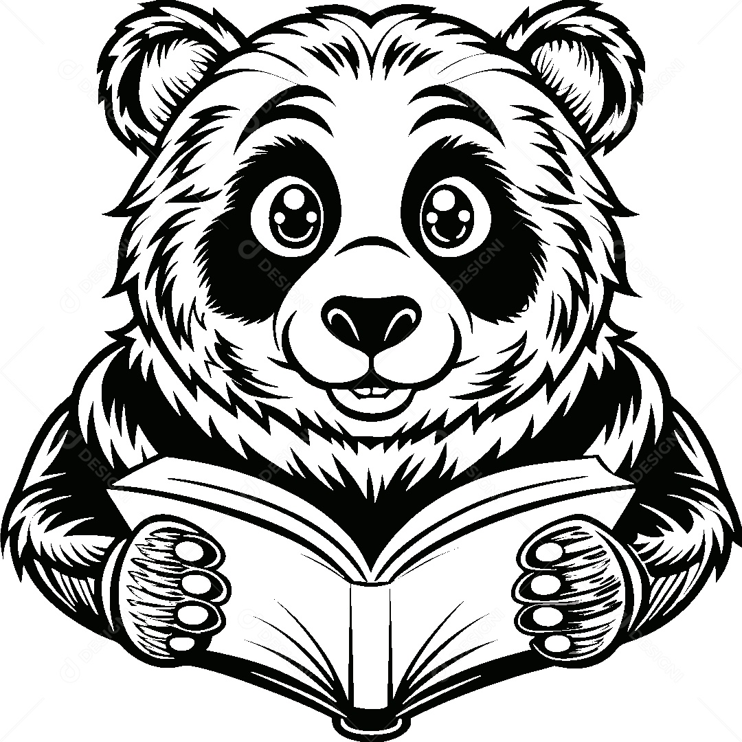 Urso Panda Personagem Ilustração Vetor EPS