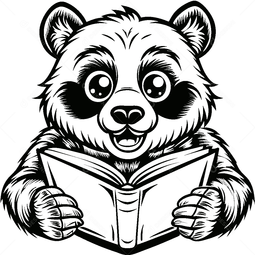 Urso Panda Personagem Ilustração Vetor EPS