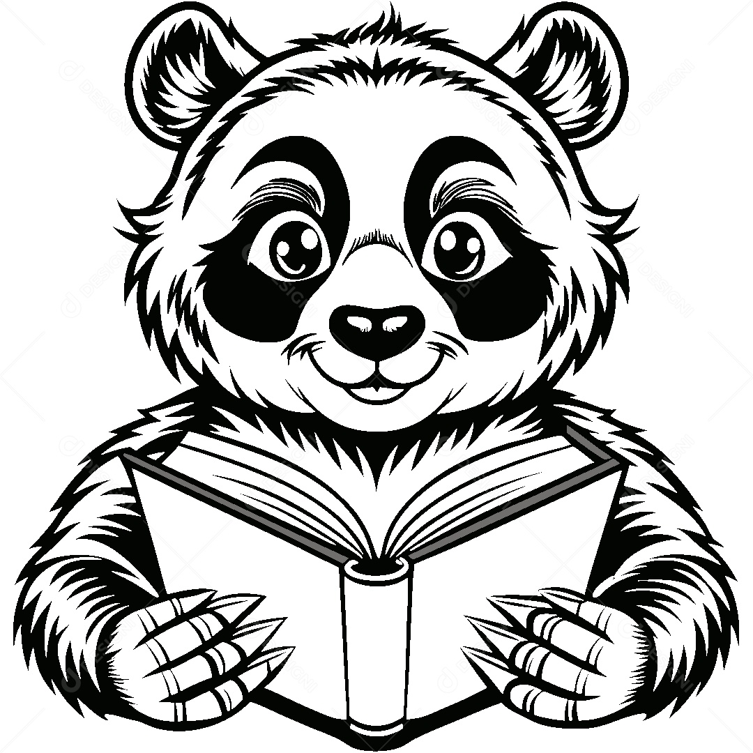 Urso Panda Personagem Ilustração Vetor EPS