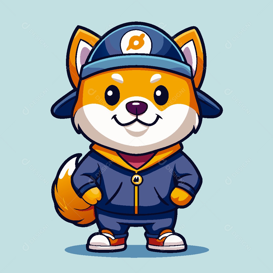 Cachorro Mascote Ilustração Vetor EPS