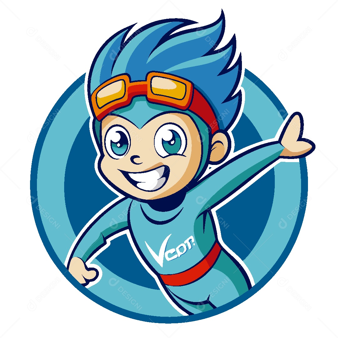 Garoto Super Herói Ilustração Vetor EPS