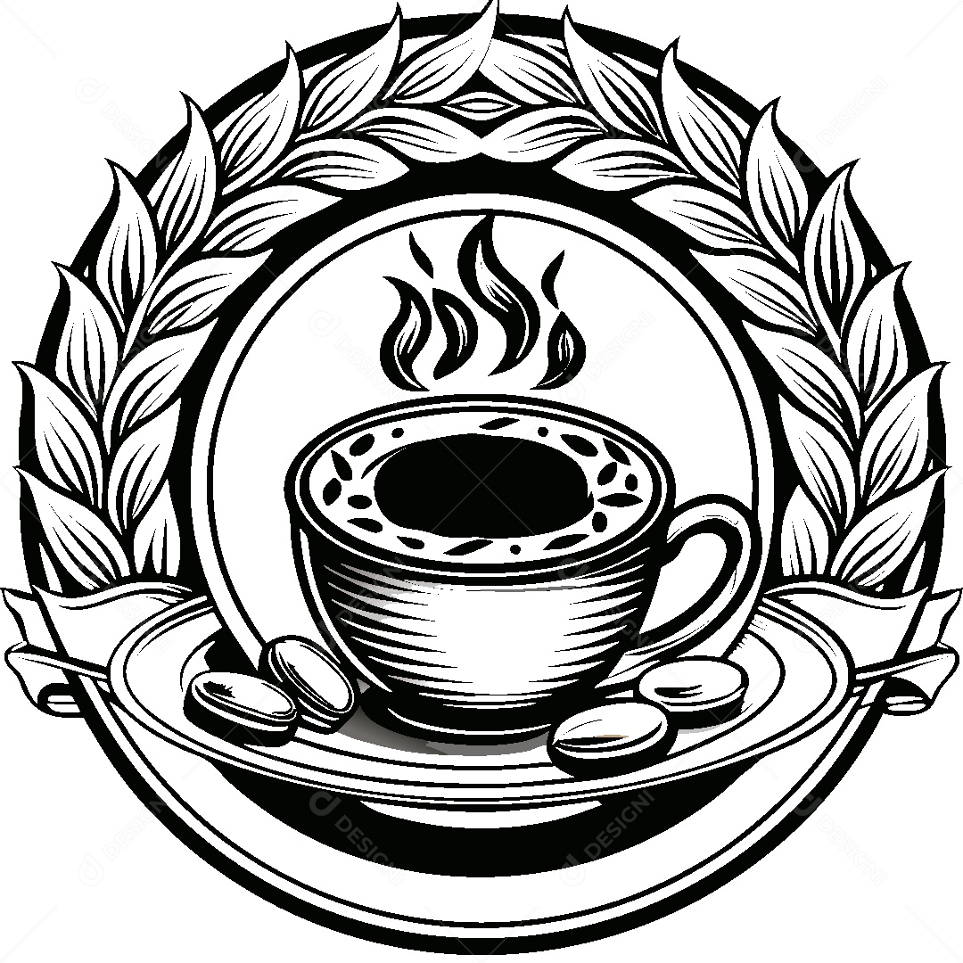 Modelo de Logo de Cafeteria Vetor EPS