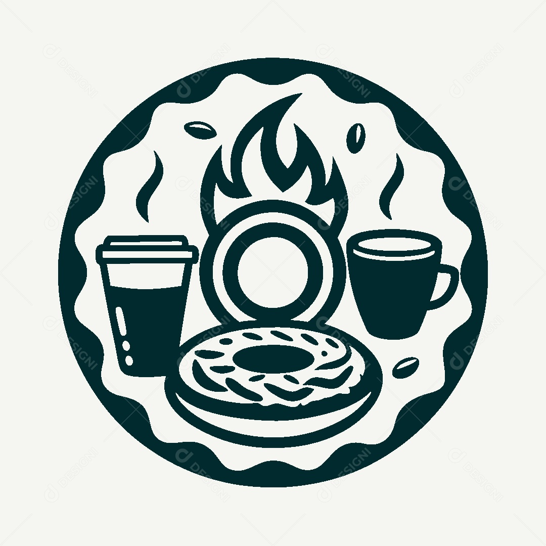 Modelo de Logo de Cafeteria Vetor EPS