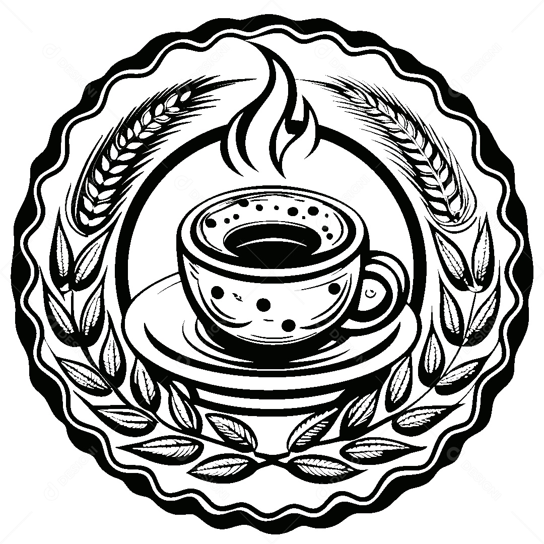 Modelo de Logo de Cafeteria Vetor EPS