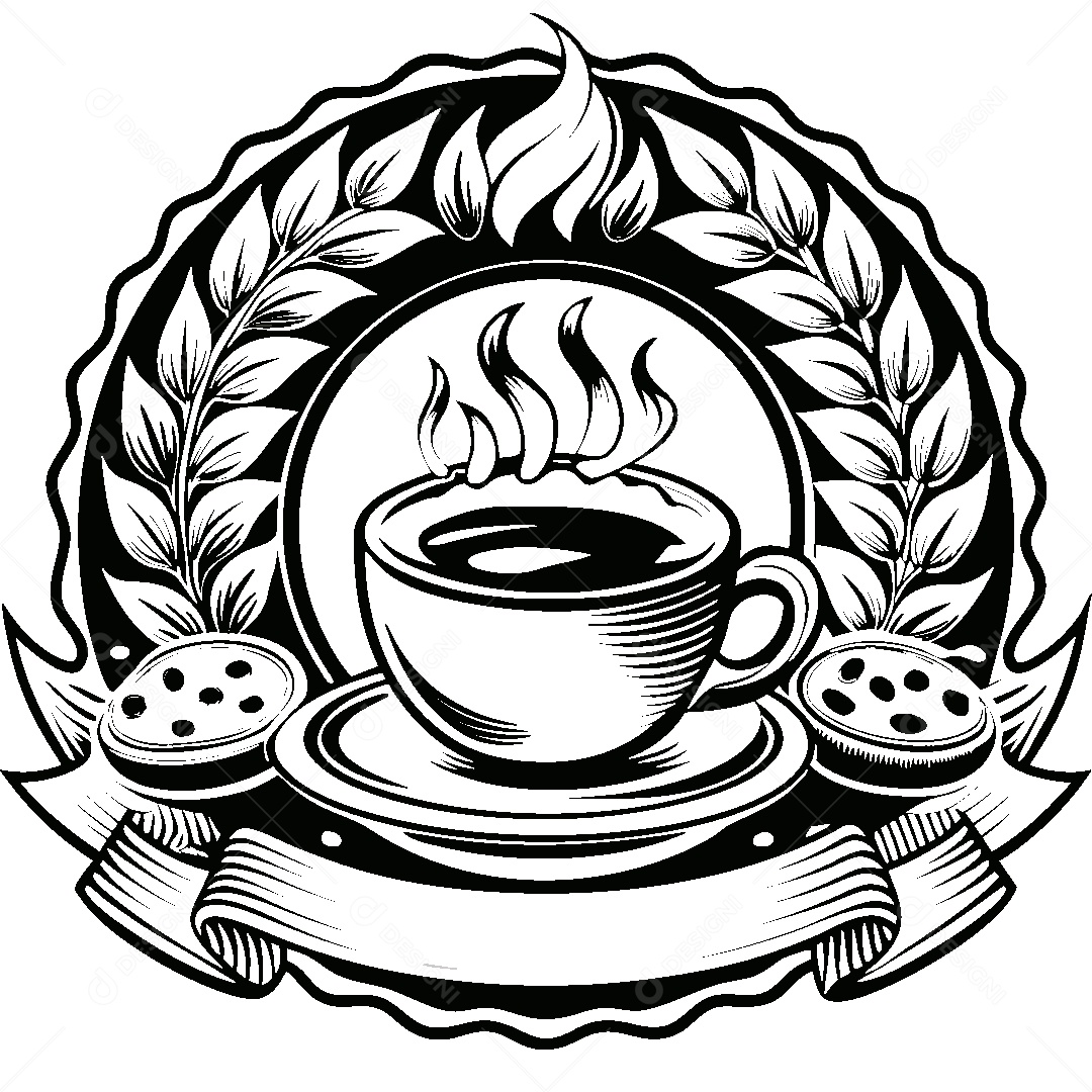 Modelo de Logo de Cafeteria Vetor EPS